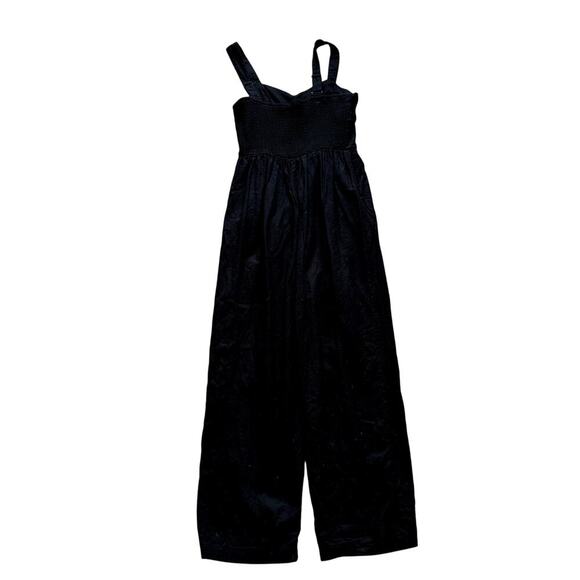 NWOT Black Linen-Blend Women's Jumpsuit Size Medium - Picture 3 of 5